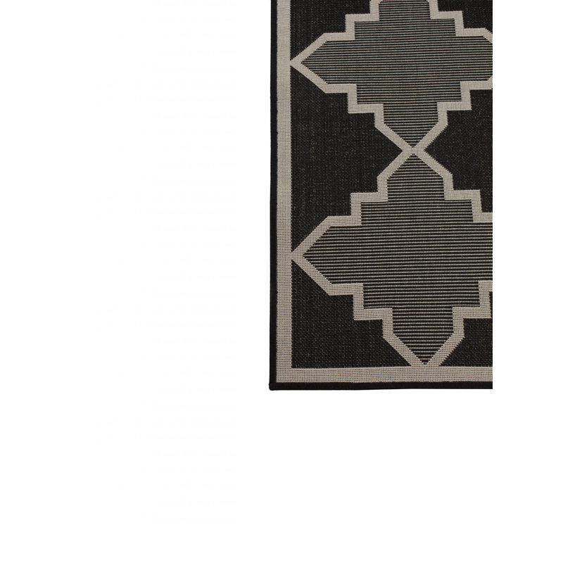 Tapis extérieur noir Furnish My Place, Rectangle 5 pi 3 po x 7 pi 6 po