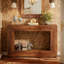 Console de 47 po en bois, canapé-lit long en bois étroit, console d'entrée de salon-1171447791