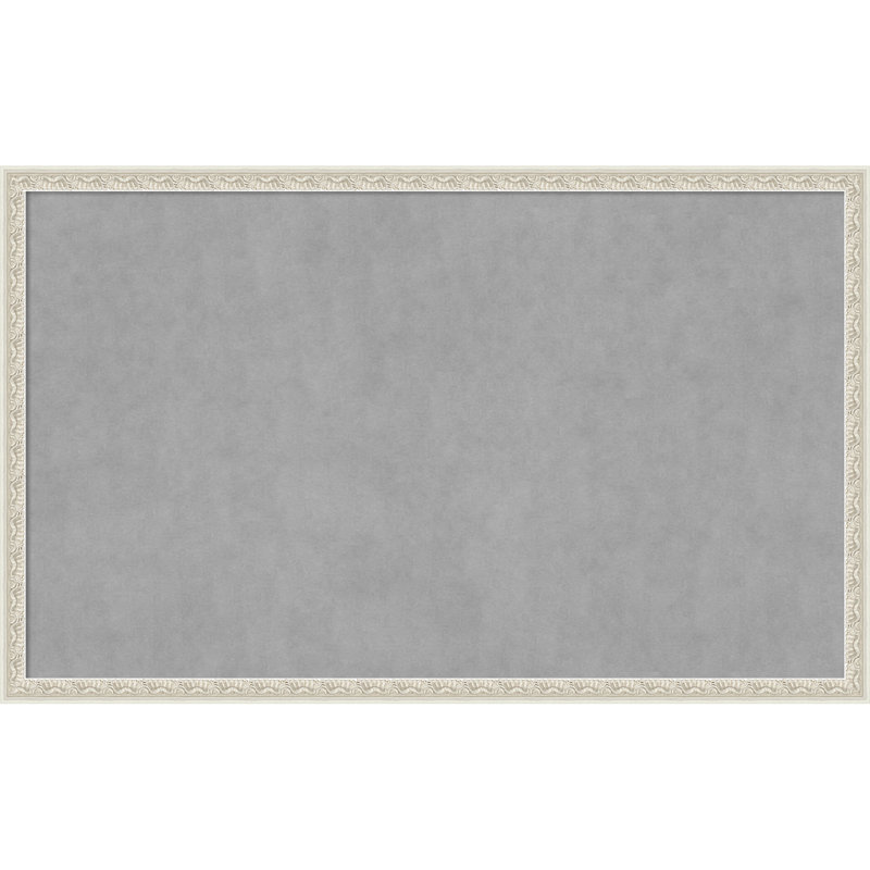 Tableau magnétique encadré argent Bethany - Tableau magnétique, tableau d'organisation, 26" H x 42" W