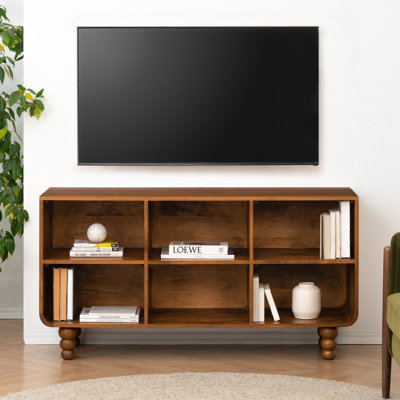 Paloma Open Shelves Solid Wood Media Unit