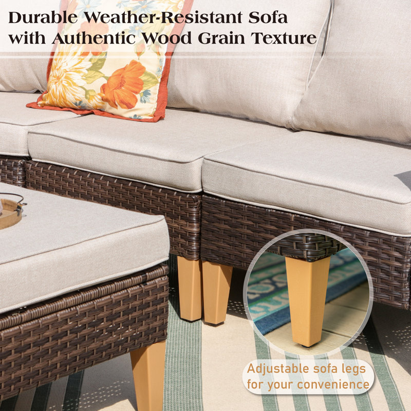 Chaise de patio avec coussins Ethin