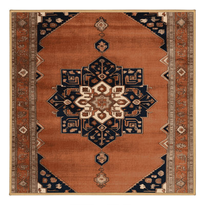 Machine Washable Persian Brown Area Rug