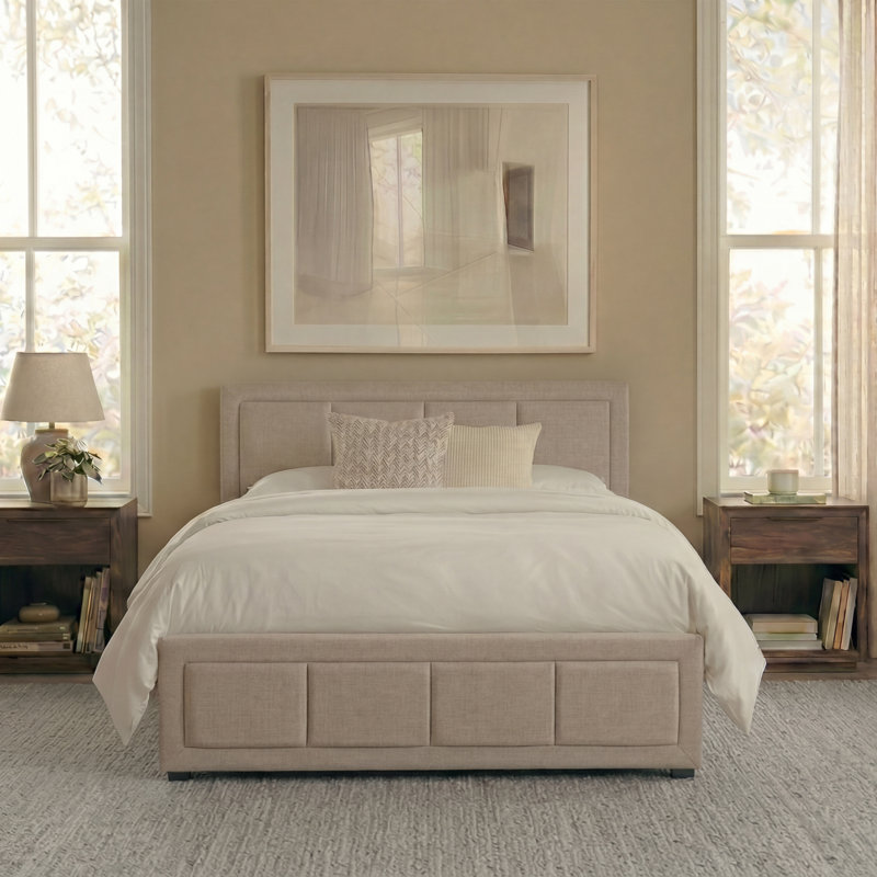 Ottoman Fabric Lift Up Storage Bed , UKFR Certified, Single (3'), Beige