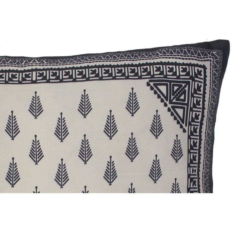 Bohemian Silk Geometric Cotton Reversible Throw Pillow
