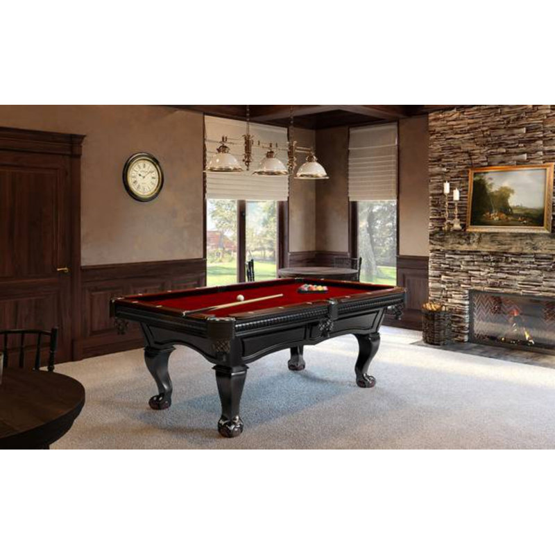 White Billiards Pool Table, 32" x 49.50" x 89"