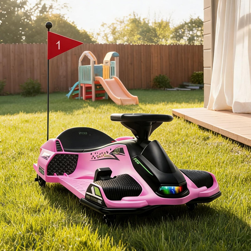 Kart électrique pour enfants Blush Pink Drift Go