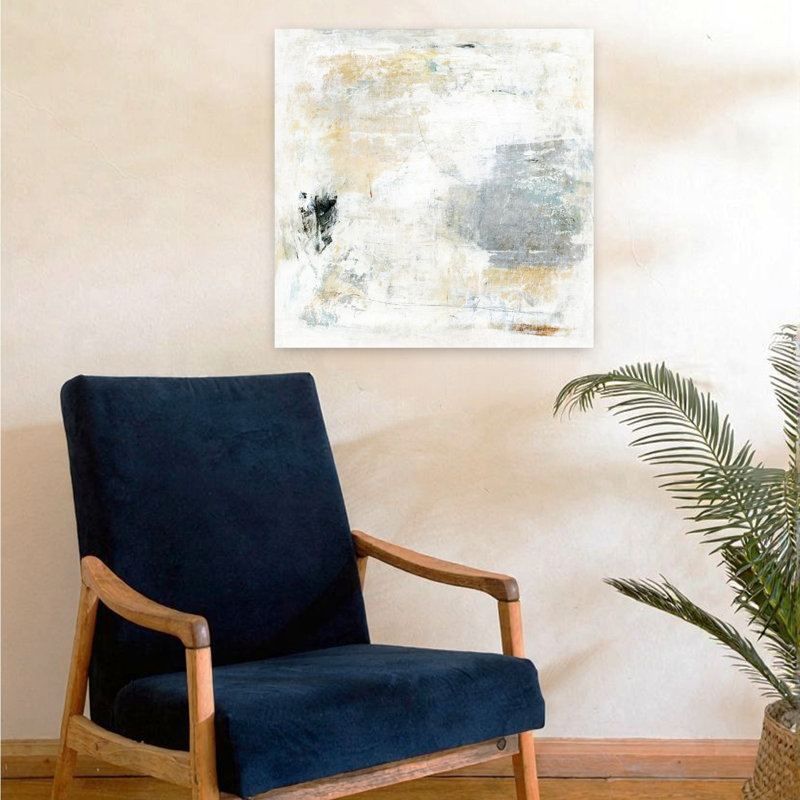 White Noise Abstract Minimalist Art, 24" H x 24" W