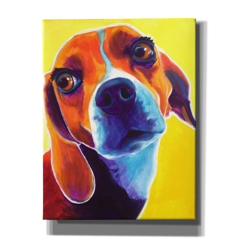 "Beagle - Marcie" par Dawg Painter, H 34 po x l 26 po x P 1,5 po