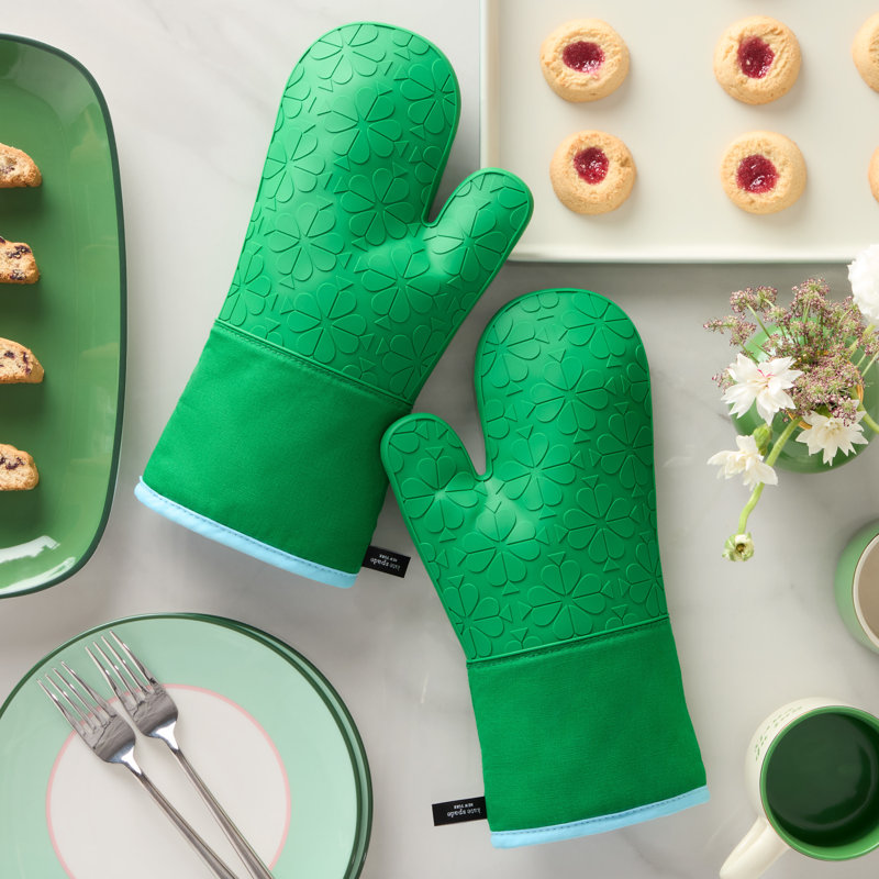 Ensemble de gants de cuisine Kate Spade New York Spade, Vert/bleu
