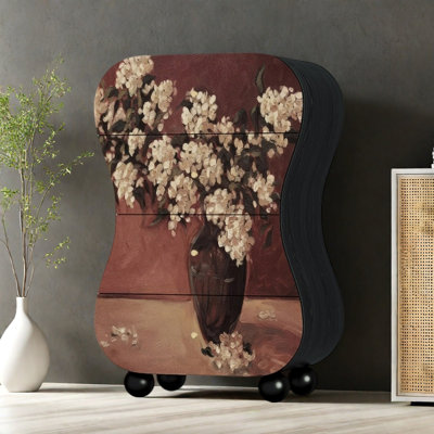 Commode d'appoint de rangement moderne à quatre tiroirs
