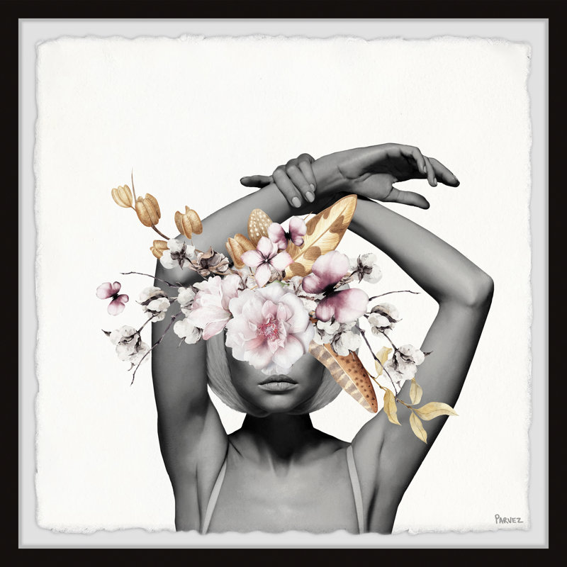 «Confident Bloom» par Parves Taj, reproduction d'art graphique encadrée, H 24 po x l 24 po x P 1,5 po