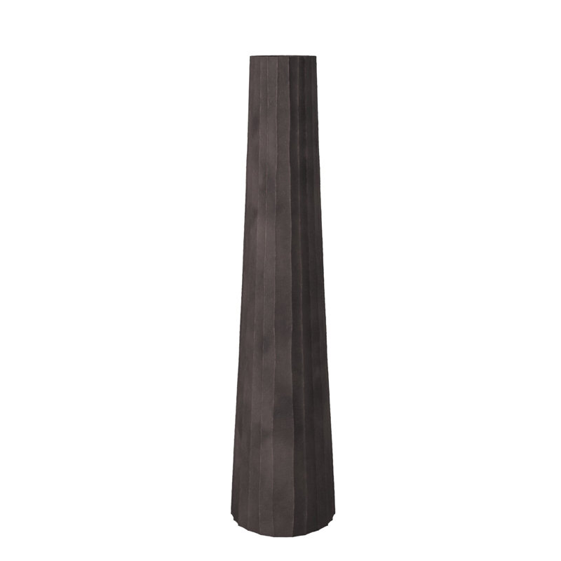 Metal Floor Vase, Graphite Gray, 22" H x 10" W x 10" D