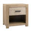 Roux Single Drawer Pine Wood Nightstand