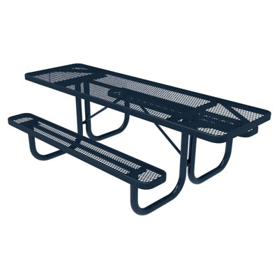 8Ft Rect Picnic Table, Expanded, Dark Blue
