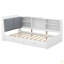 Lit plateforme en bois avec tête de lit, tablettes et 2 tiroirs-734817161