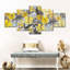 Motif de fleurs tropicales sur toile, reproduction de 5 pièces-93821965