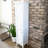 Benicio Freestanding Linen Accent Tower Cabinet with Faux Louvred Doors and Adjustable Shelf-355537215