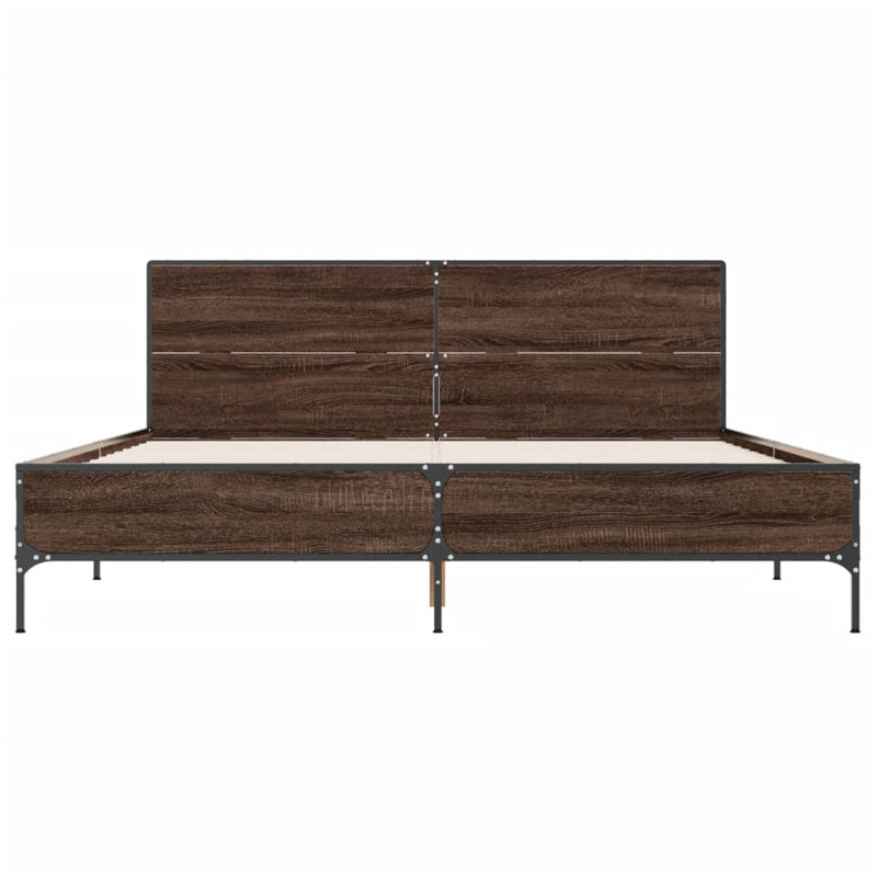 Adamek Bed, Brown Oak, European Double (140 x 200 cm)