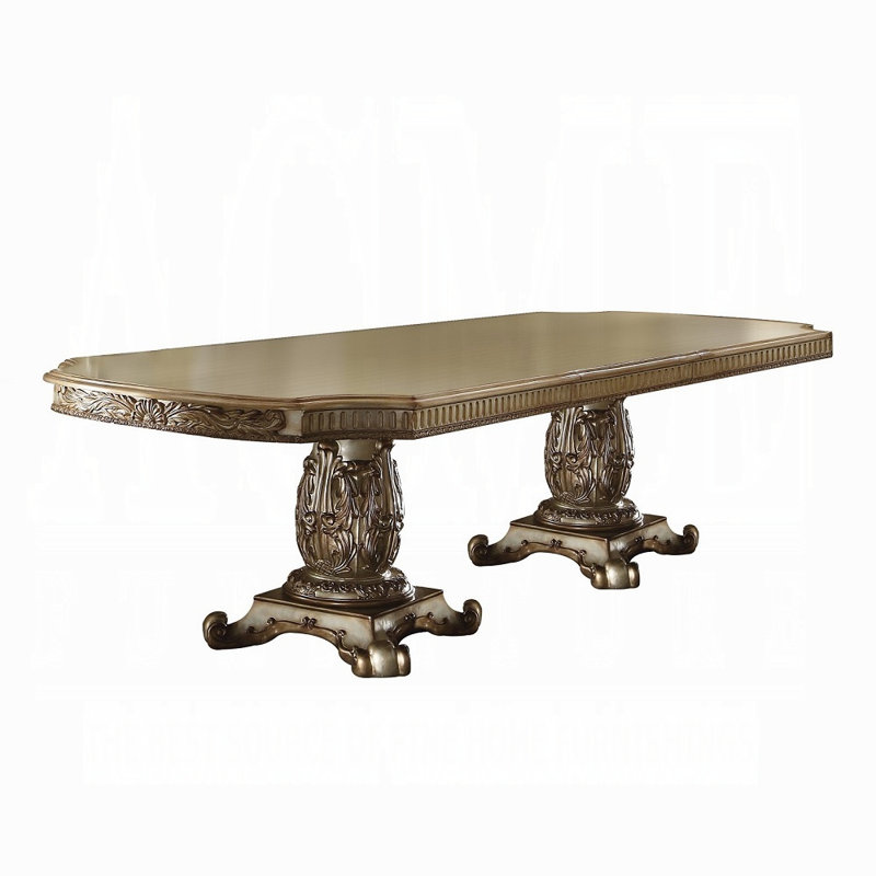 Table de salle à manger Alijah, Doré, H 31 po x L 84 po x l 48 po