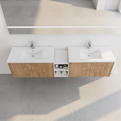 Meuble-lavabo 84 po à fermeture en douceur avec lavabo 84 po
