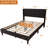 Queen Size Platform Bed Frame With Upholstered Wingback Headboard-82878145-82878147