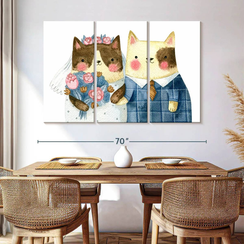 Brampt Cat Wedding, 42" H x 65" W