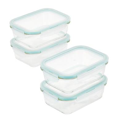OXO Good Grips SmartSeal 4 oz. Clear Rectangular Glass Container with  Leakproof Snap-On Lid