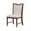 Ensemble de 2 chaises d'appoint de salle à manger Raam, coussins crème, brun cerise foncé