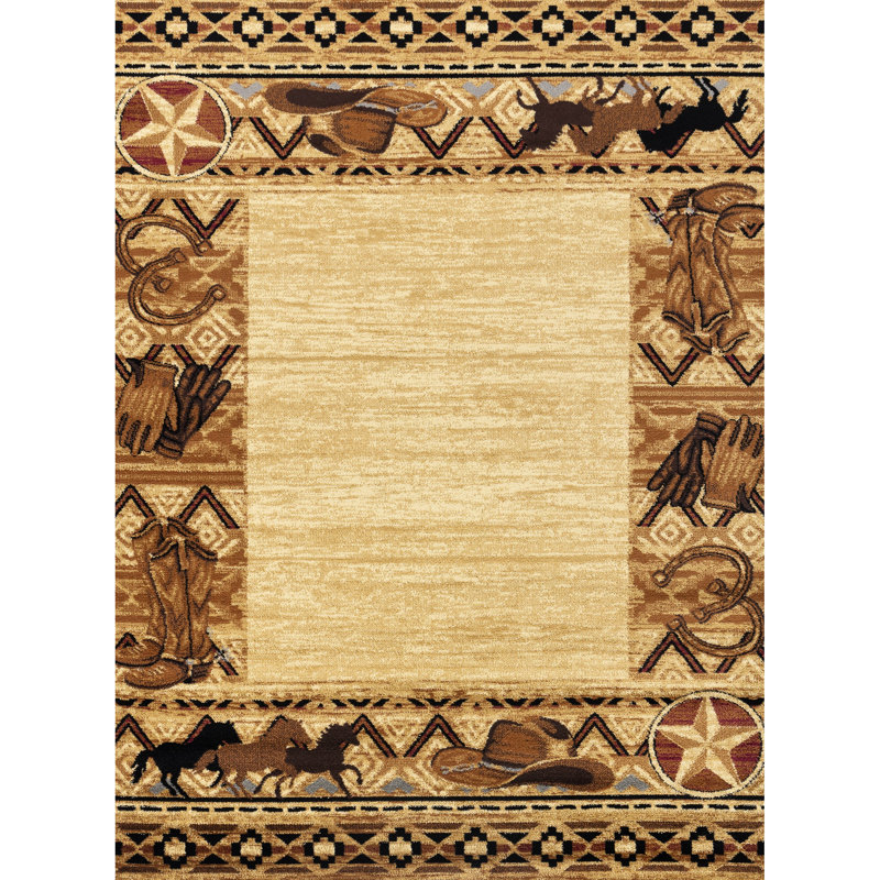 Beige Floor Cover - 5 Ft. 3 In. X 7 Polypropylene, Stain , For Interior Use Rug Daily Life, Rectangle 5'5" x 7'4"