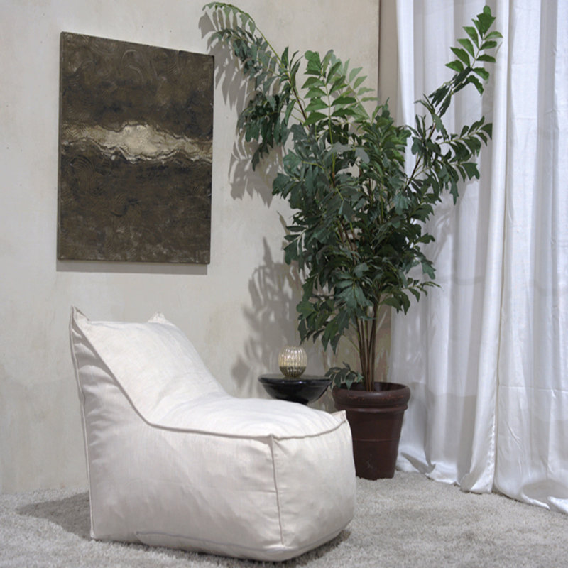 3 pi Fauteuil à billes en tissu résistant à l'eau, kaki