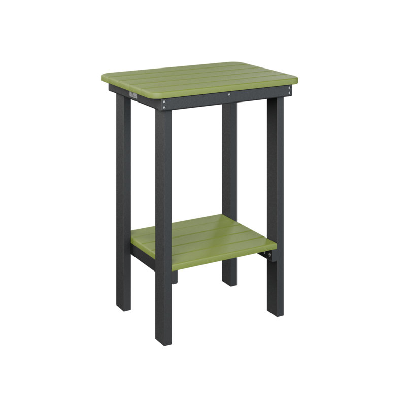 Berlin Gardens Rectangular End Counter Table, Kiwi Green, Black