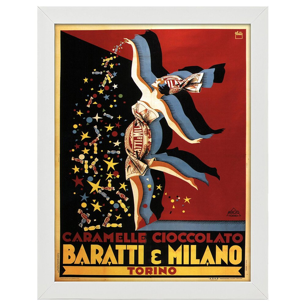 Leinwandbild Vintage Advertising Poster Baratti & Milano