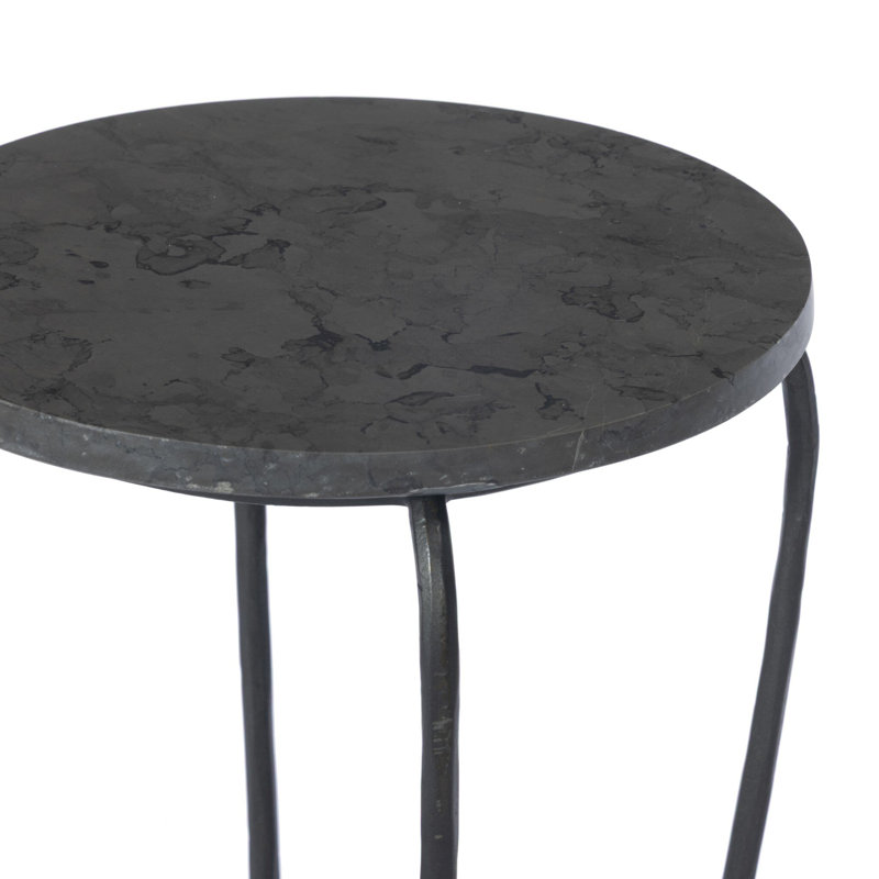 Nina End Table-Grey Italian Marble