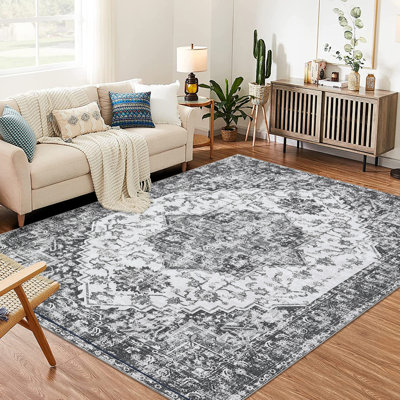 Tapis rectangulaire pour salon Alun