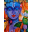 Dévotion de Hanuman | Acrylique sur toile | Par Arjun Das