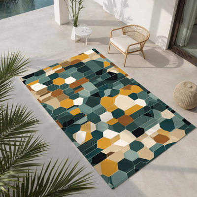 Pixel Array Indoor And Outdoor Area Rug