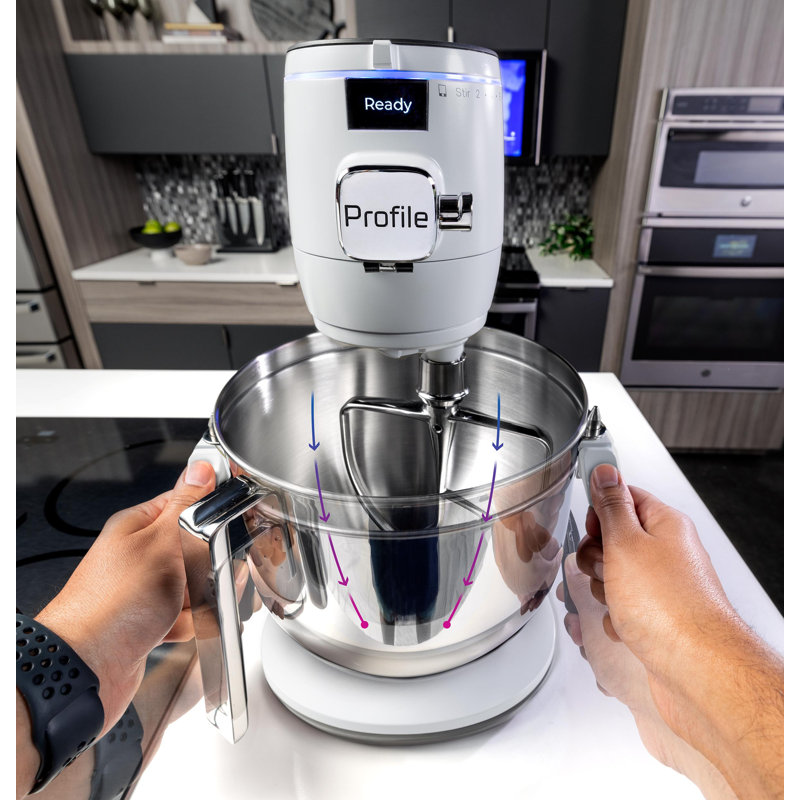 GE Profile Smart Mixer with Auto Sense, Stone White