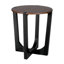 Table d'appoint en bois massif ACACIA, brun et noir