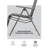 Okelly Outdoor Metal Chaise Lounge
