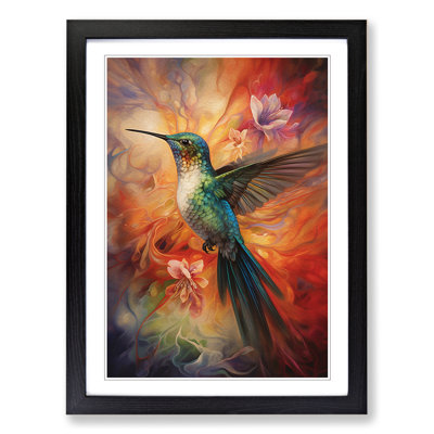 Hummingbird Contemporary Art - Framed Print