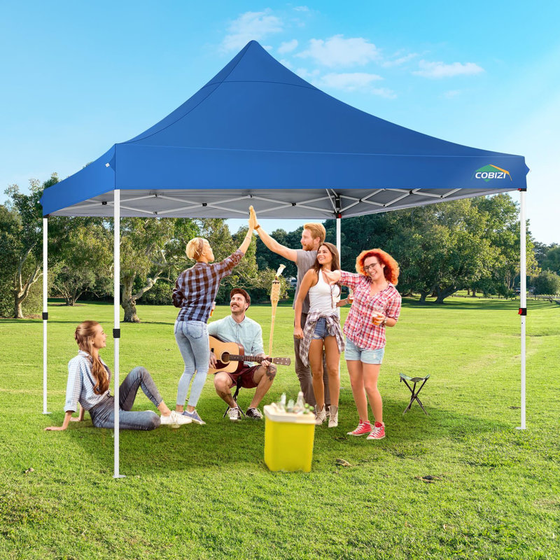 9.5 Ft. W x 9.5 Ft. D Pop-Up Canopy, Blue