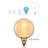 3.5W G125 LED Globe Decoration Bulbs, Dimmable Filament Vintage Edison Bulb, UL Listed, 2000K Amber, E26 Medium Base-131416799