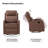 Giselle 26.5" Wide Manual Swivel Rocker Recliner with Metal Base-671010846