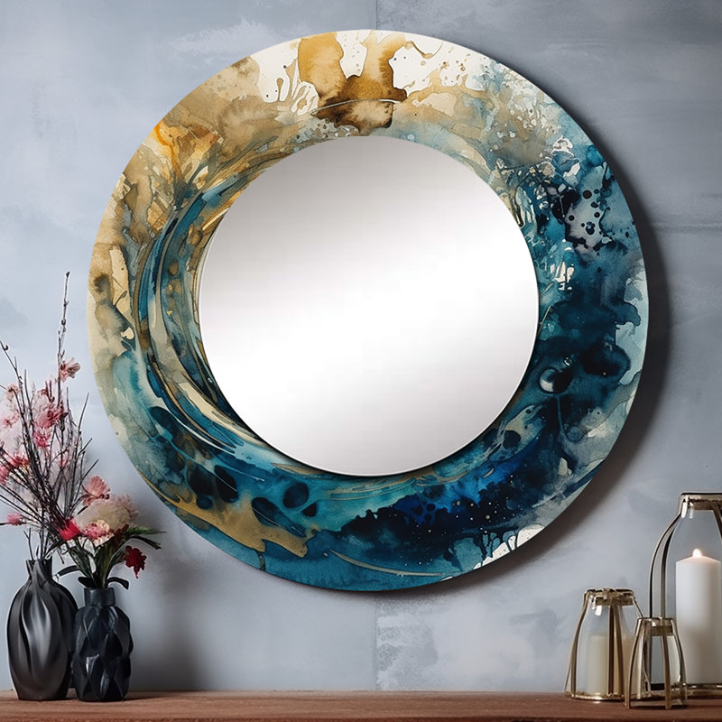 Encre liquide captivante Phennicie, 23 po x 23 po, Rond