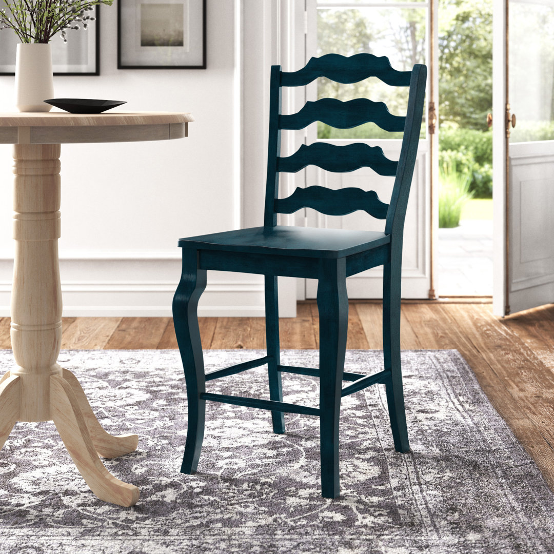 Fortville Solid Wood Counter/Bar Stool (Set of 2) Three Posts™ 