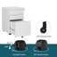 37 cm W 3 -Drawer Wheels / Casters included Mobile Steel Filing Cabinet-250193449