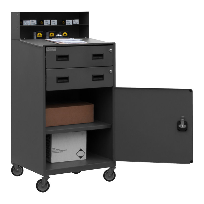 23'' W Steel Top Workbench with Wheels
