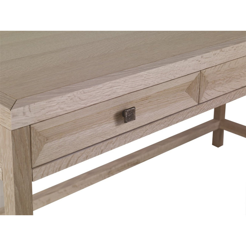 Banks Solid Wood Writing Desk, Sahara