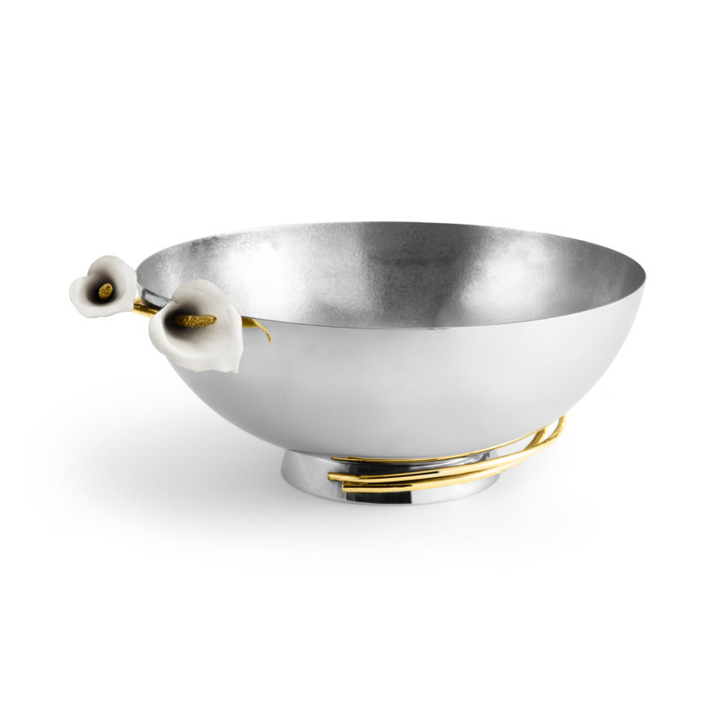 Calla Lily Bowl, 6" H x 12.75" W x 13.75" D