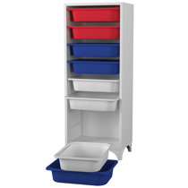 TheLAShop Multi-Color 3-Tiers Kid's Toy Organizer with 9 Storage Bins –